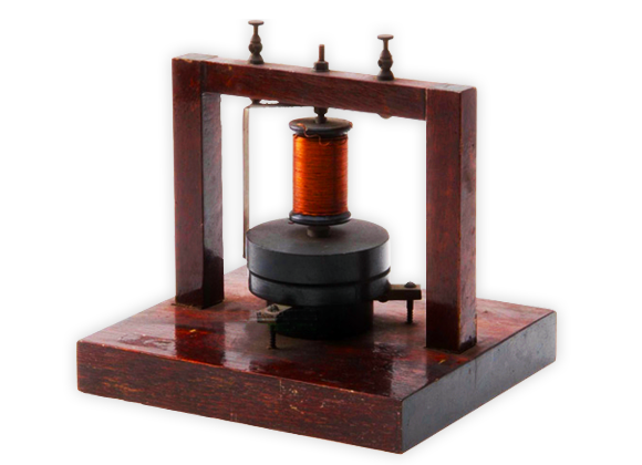 貝爾發明之電話機模型