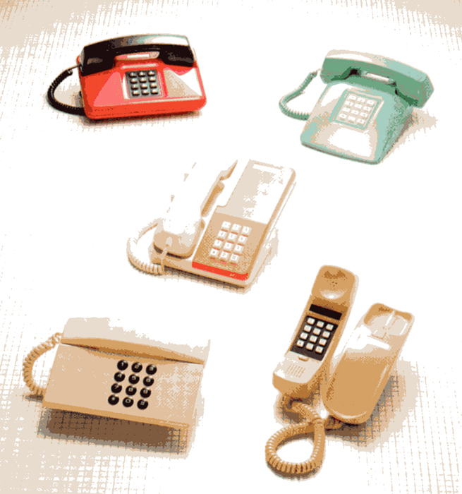 各式各樣的電話機，用戶可以自行選購